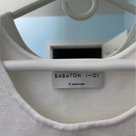 Babaton sculpt white tank top, size M - Picture 3 of 3